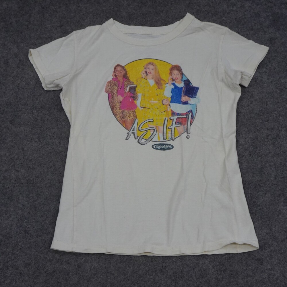 Clueless Shirt Womens Medium M White Tee Movie As If Y2K Graphic